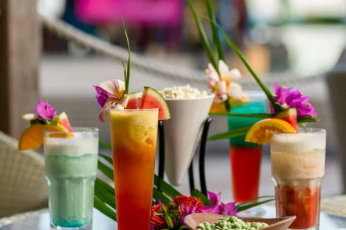  Cocktails at a Beach Bar Tahiti