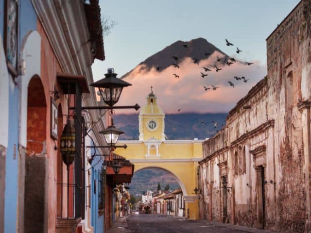 A picture inside the streets of Guatemala.