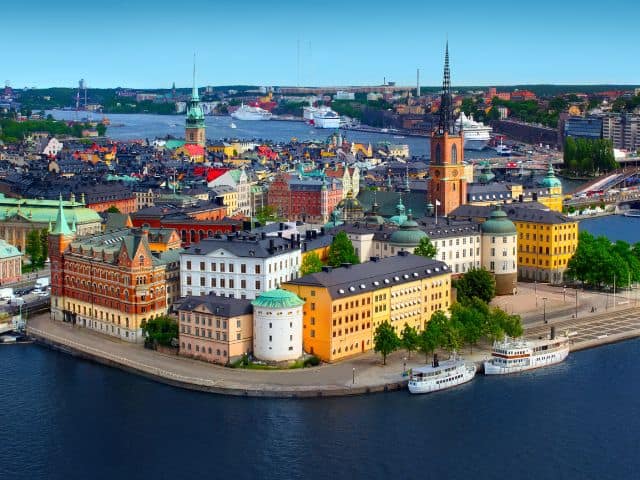 A panoramic picture of Stockholm in Sweden.