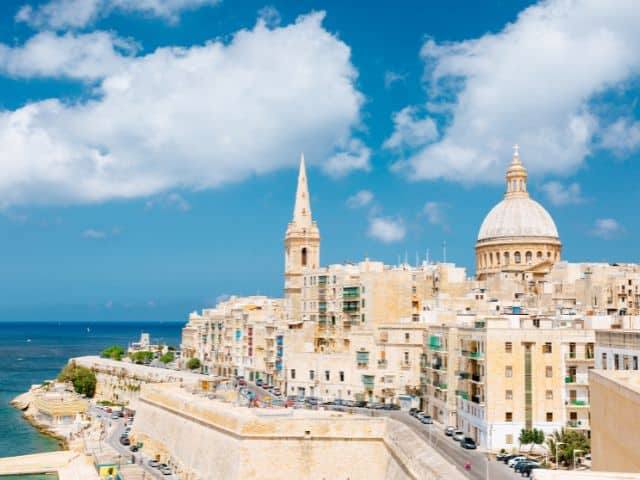 A picture of Valletta in Malta.