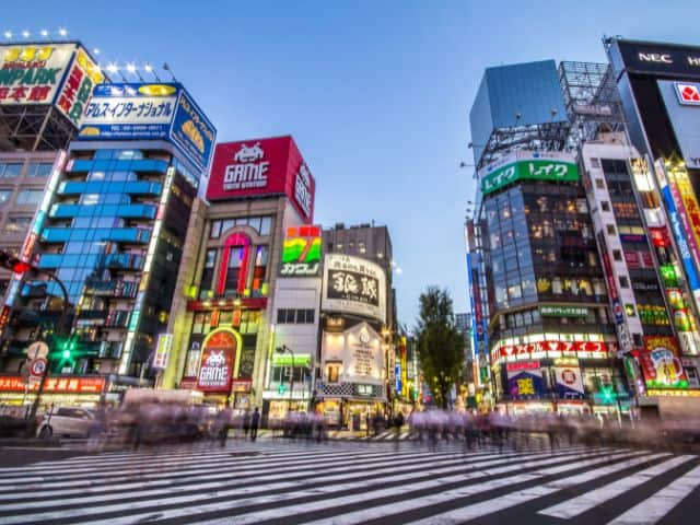 A picture of a street in Tokyo, Japan. sustainable travel destinations. 