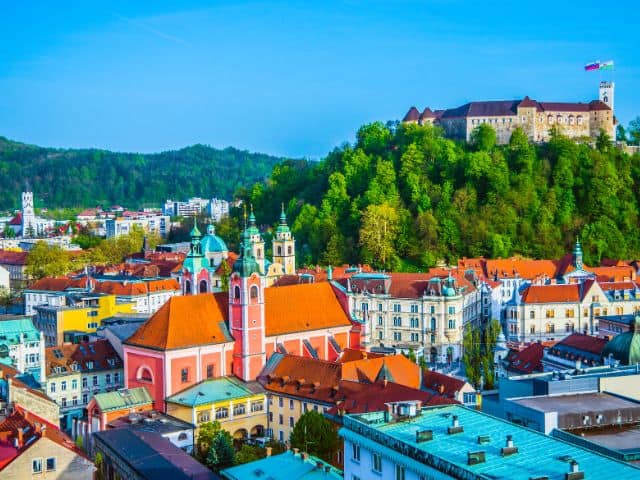 A picture of Ljubljana in Slovenia.