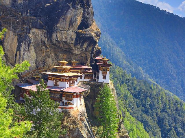 A picture of Tiger's Nest in Bhutan.