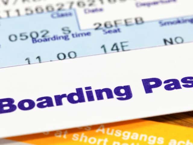 A picture of a boarding pass.