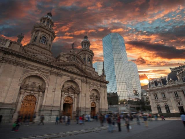 A picture of Santiago in Chile.