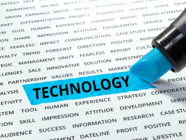 A picture of the word "Technology" highlighted.