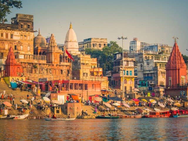 A picture of Varanasi in India.