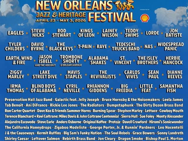 New Orleans Jazz & Heritage Festival Lineup