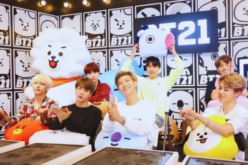 BTS in Line Friends Hollywood