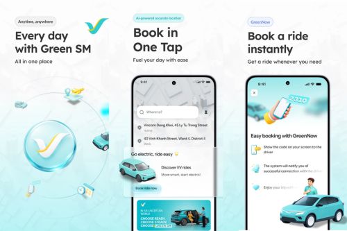 Xanh SM electric taxi app in Vietnam